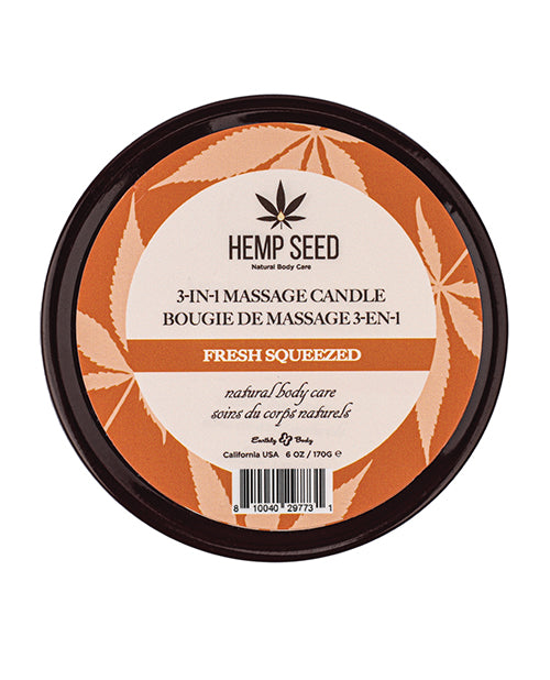Earthly Body Summer 2025 3 in 1 Massage Candle - 6 oz Fresh Squeezed
