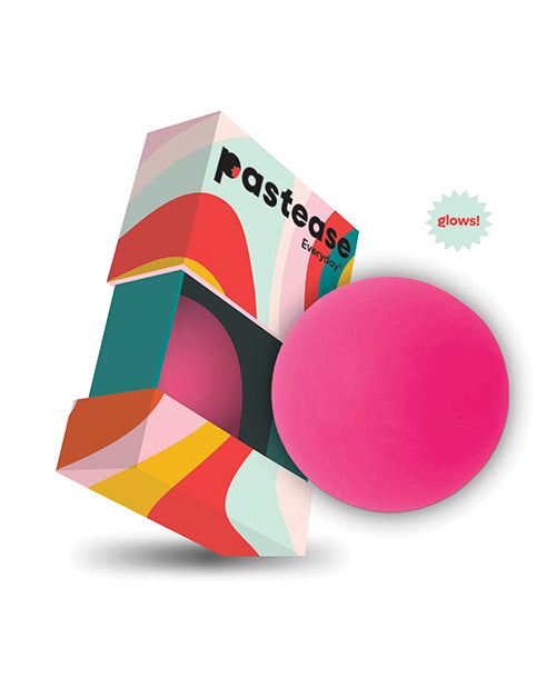 Pastease HALOS Silicone Nipple Covers w/Travel Box - Neon Pink D+ Cup 10 or More Uses