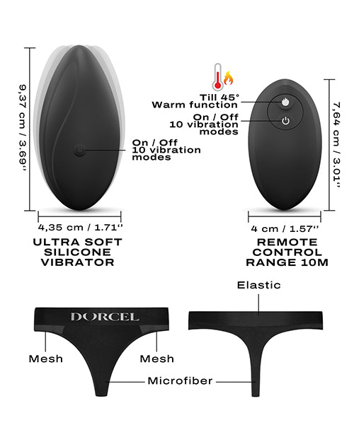 Dorcel Discreet Panty Vibe w/Panty - Black