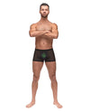 Private Screening Micro Mesh & Modal Pot Leaf Black