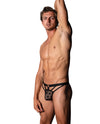 Love Star Thong w/Ring - Black S/M
