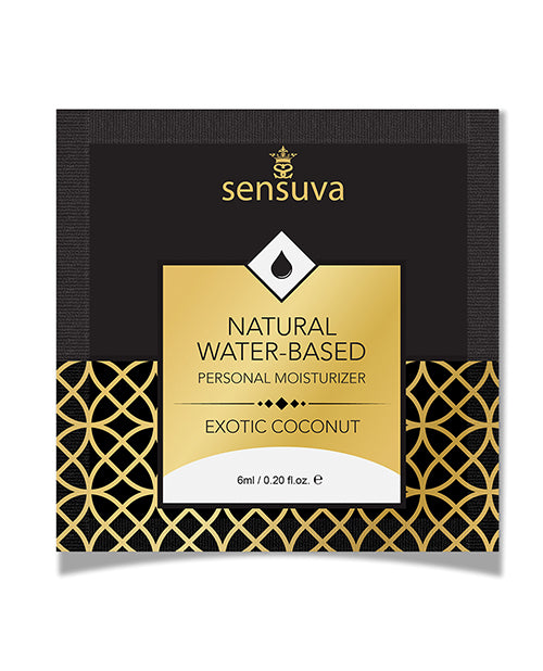 Sensuva Natural Water Based Personal Moisturizer Single Use Packet - Assorted Flavors