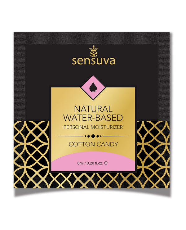 Sensuva Natural Water Based Personal Moisturizer Single Use Packet - Assorted Flavors