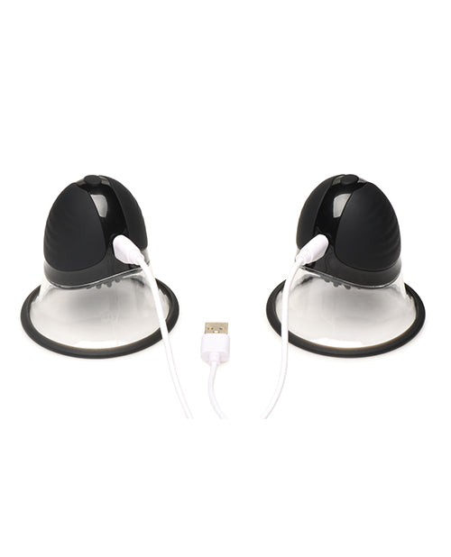 Size Matters 10X Rotating Silicone Nipple Suckers w/ 4 Attachments - Black