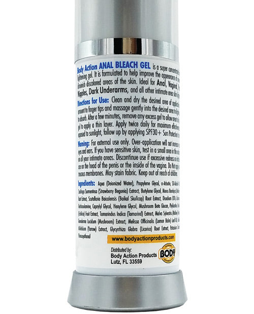 Body Action Anal Bleach Gel 1 oz