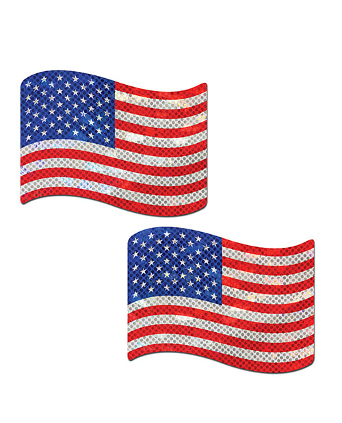 Pastease Premium USA Stars & Stripes Nipple Pasties - O/S