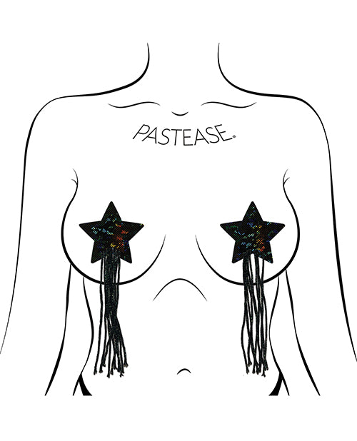 Pastease Tassel Glitter Star - Black O/S