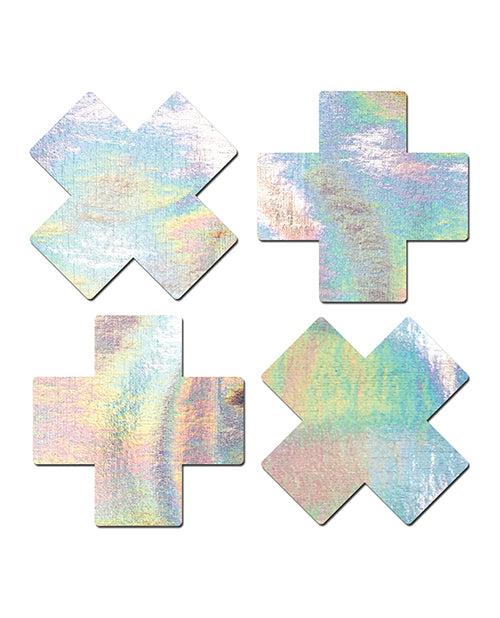 Pastease Premium Holographic Plus X - Silver O/S Pack of 2 Pair