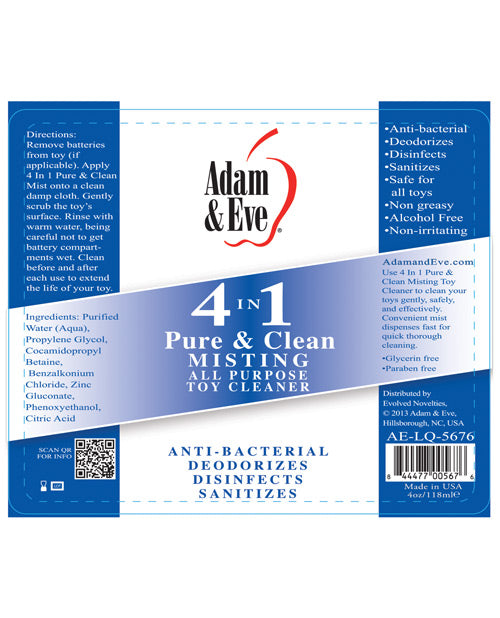Adam & Eve 4 In 1 Pure & Clean Foaming Cleaner