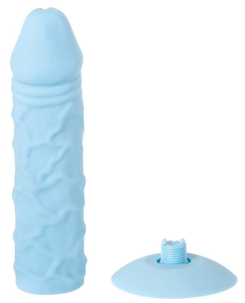 Adam & Eve Silicone Strap On System - Blue