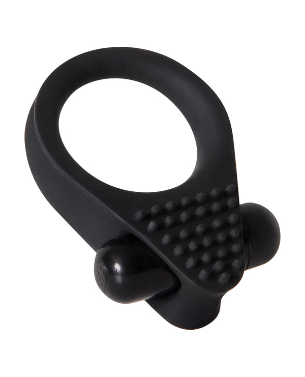 Adam & Eve Adam's Deluxe Penis Ring Sampler - Black/Smoke