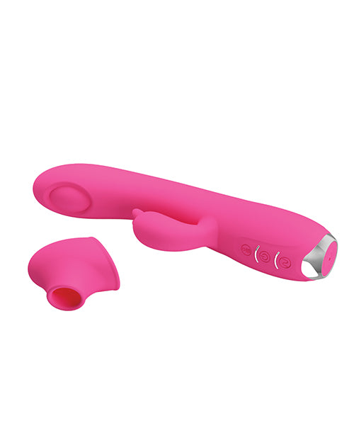 Pretty Love Regina Pulsing Rabbit w/Free Suction Attachment - Pink