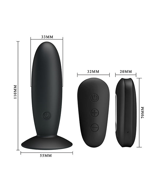 Mr.Play Remote Control Vibrating Plug - Black