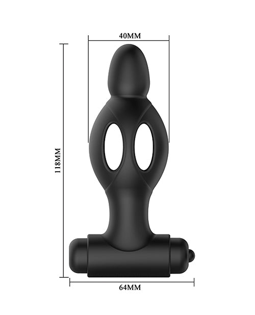 Mr. Play Vibrating Collapsible Anal Plug - Black