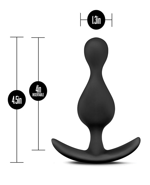 Blush Anal Adventures Wave Plug - Black