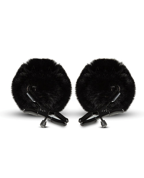 Blush Noir Pom Adjustable Nipple Clamps - Black