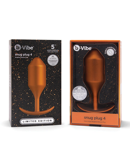 b-Vibe 5 Year Anniversary Collection Snug Plug 4 Weighted Silicone Plug Set - Sunburst