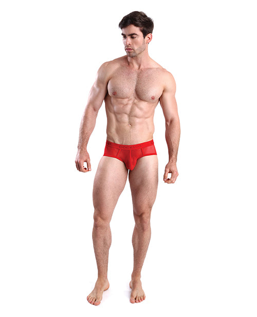 Cocksox Mesh Contour Pouch Sports Brief Fiery Red SM