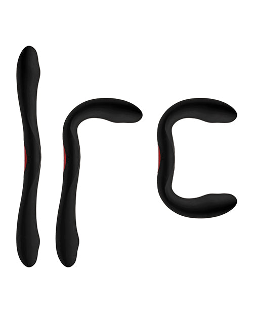 Kink Dual Flex Silicone Vibrator w/Wireless Remote - Black