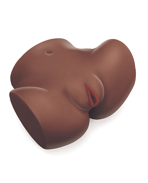 Luvdolz Remote Control Rechargeable Spread Eagle Pussy & Ass w/Douche - Mocha