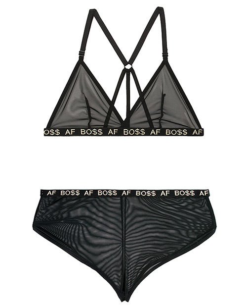 Vibes BOSS AF Bralette & Retro Short Black S/M