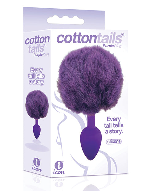 The 9's Cottontails Silicone Bunny Tail Butt Plug - Assorted Colors