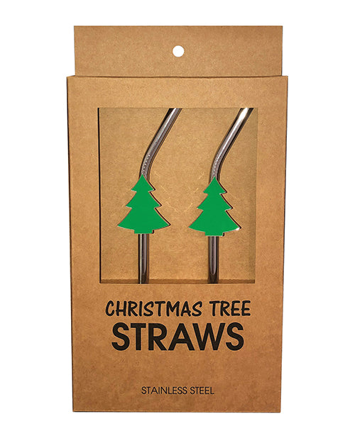 Tree Reusable Stainless Steel (Dishwasher Safe) Straws - Pack of 2