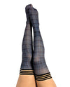Kix'ies Debbie Plaid Thigh Highs Blue C