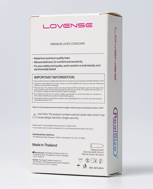 Lovense RealSize 49mm Condoms - Box of 12