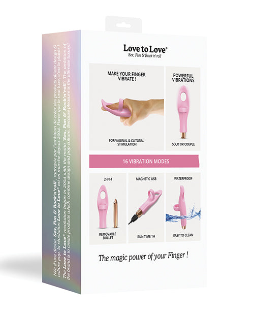 Love to Love Tickleme Finger Vibrator - Rose