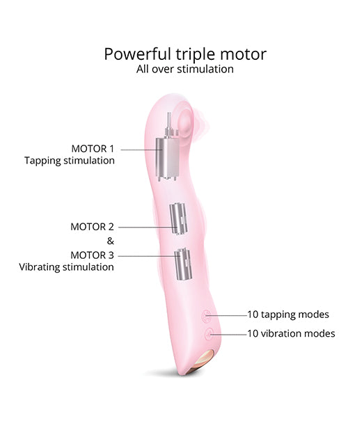 =Love to Love Swap Tapping Vibrator - Baby Pink