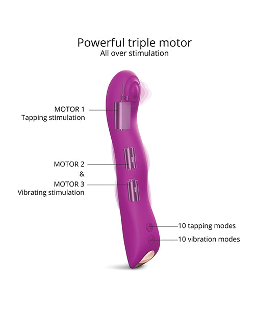 =Love to Love Swap Tapping Vibrator - Sweet Orchid