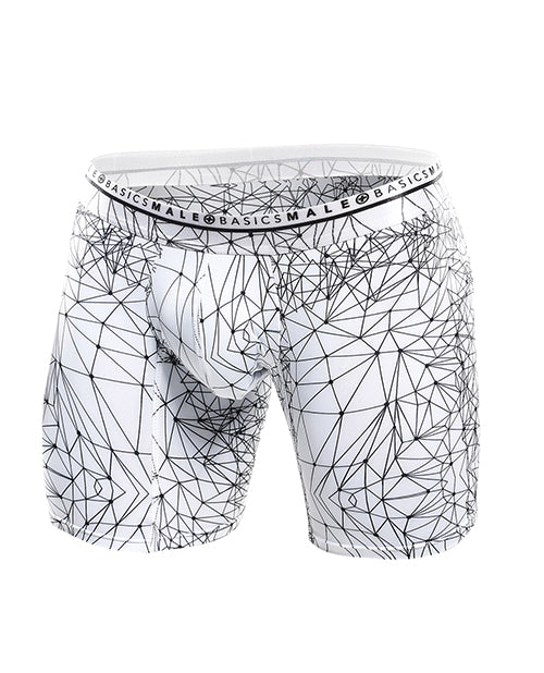 Male Basics Spider Hipster Boxer Brief White/Black XL