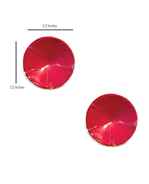Neva Nude Burlesque Jingle Deez Bells Reusable Silicone Nipztix - Red O/S