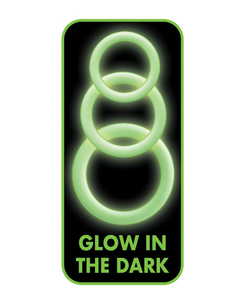 Enhancer Silicone Cockrings - Glow in the Dark Green