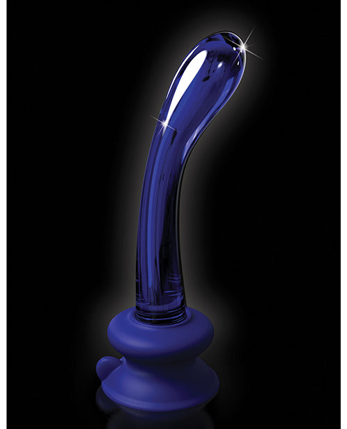 Icicles No. 89 Hand Blown Glass G-Spot Massager w/Suction Cup - Blue