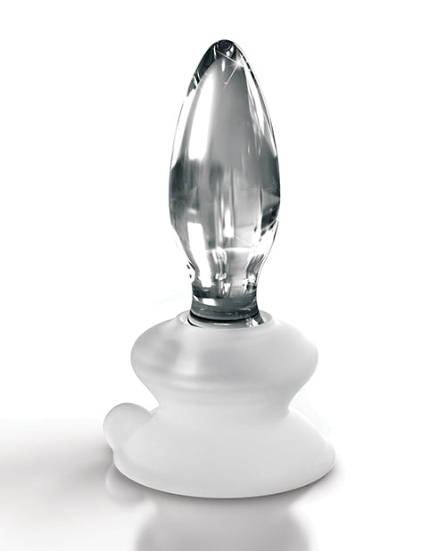 Icicles No. 91 Hand Blown Glass Butt Plug w/Suction Cup - Clear