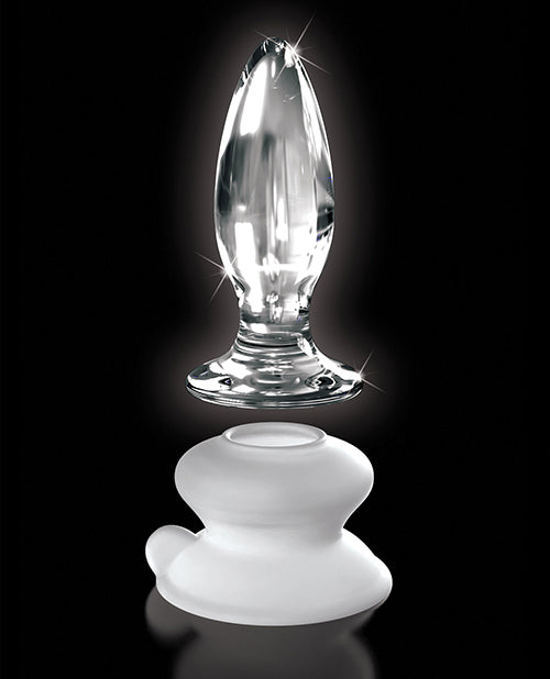 Icicles No. 91 Hand Blown Glass Butt Plug w/Suction Cup - Clear