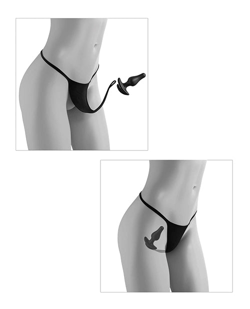 Hookup Panties Remote Triple Teaser Black XL-XXL