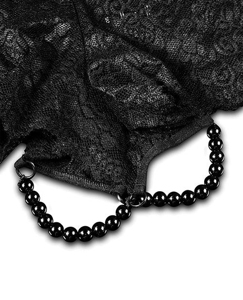 Hookup Panties Pleasure Pearl Boy Shorts Black S-L