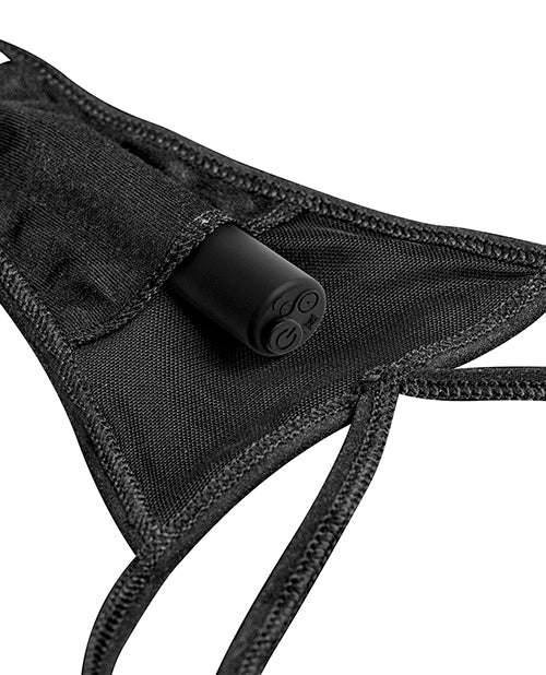 Hookup Panties Remote Lace Peek A Boo Black XL-XXL