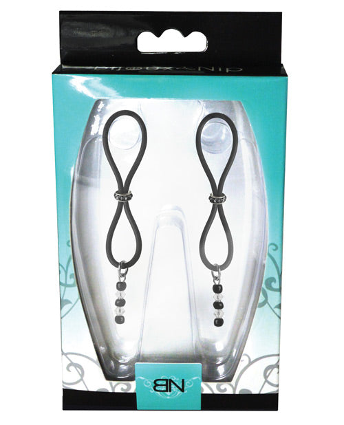 Bijoux de Nip Nipple Halos Black Gem Slider - Black/Clear