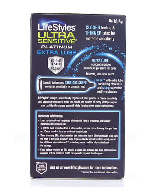 Ultra Sensitive Platinum Extra Lube Condom - Pack of 12