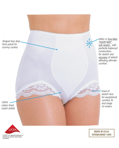 Rago Shapewear Panty Brief Light Shaping White SM