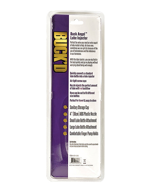 Buck'd Buck Angel Lube Injector - Black