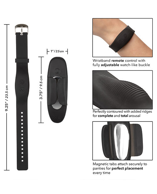 Lock-N-Play Wristband Remote Panty Teaser - Black