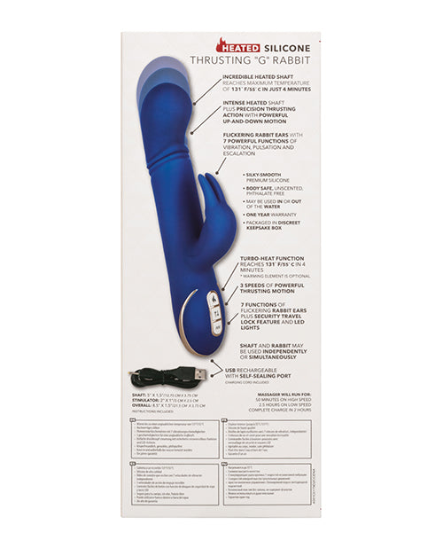 Jack Rabbit Signature Heated Silicone Thrusting G Rabbit - Blue