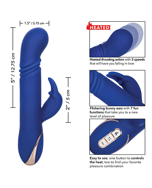 Jack Rabbit Signature Heated Silicone Thrusting G Rabbit - Blue