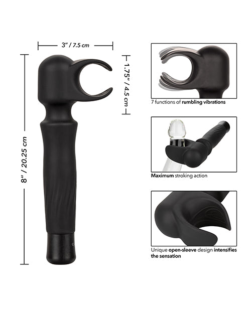 Optimum Power Masturwand Vibrating Stroker - Black