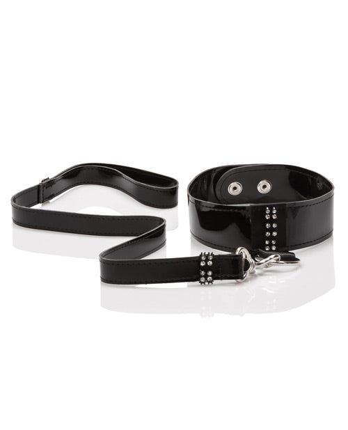 Bound by Diamonds Leash & Collar Set - Black